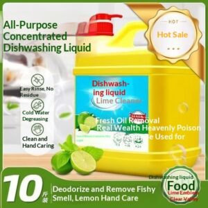 Detergent Cold Water Big Bucket Household Dishwashing 10 Lemon Authentic Family Pack No Residue Kitchen Food Grade Washing Fruits and Vegetables